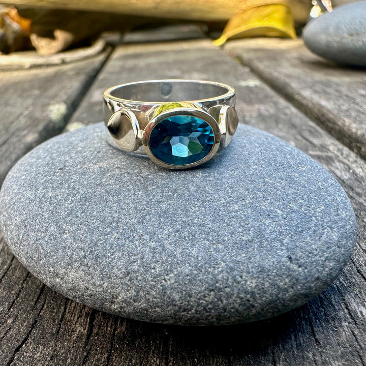 London Blue topaz Amore ring