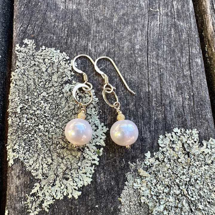 white freshwater pearl earrings