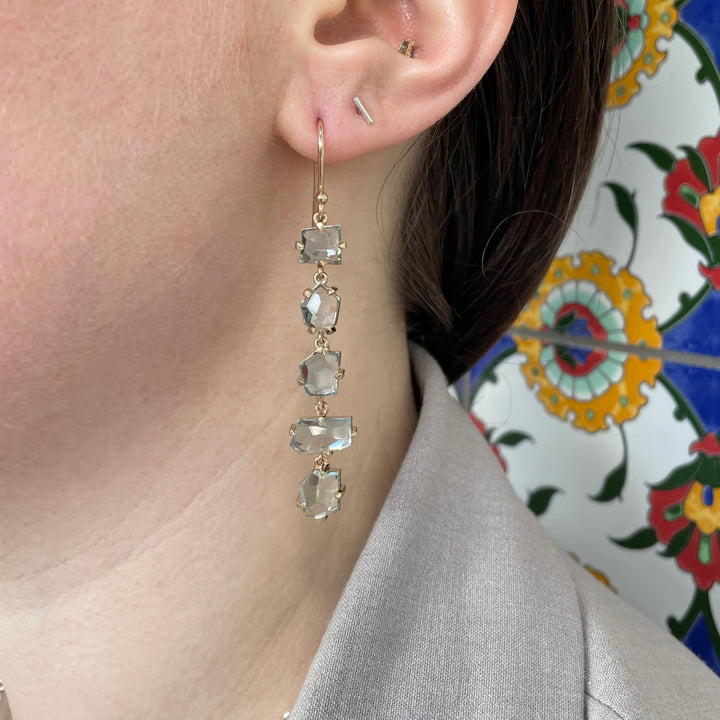 Brazilian aquamarine Wild at Heart earrings