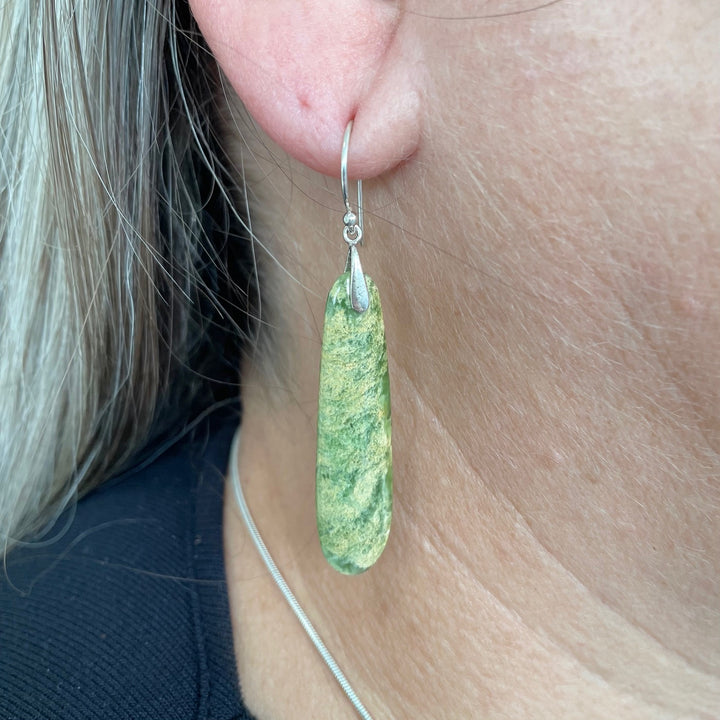 Marsden flower greenstone earrings