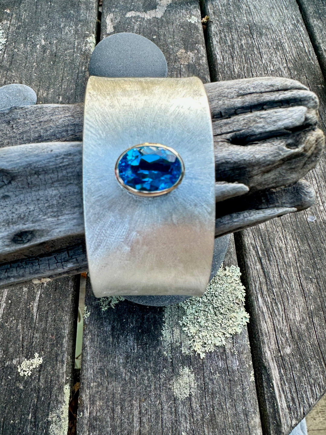 Swiss blue topaz cuff