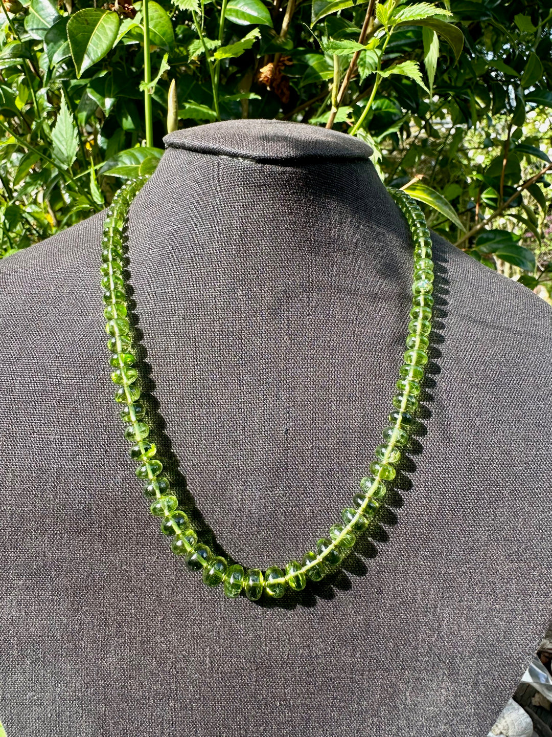 Graduated peridot necklace