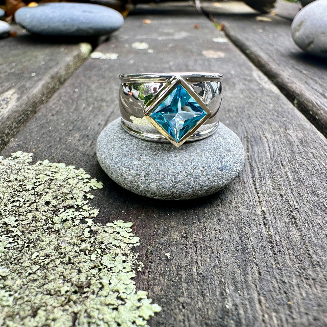 Blue topaz Bella ring