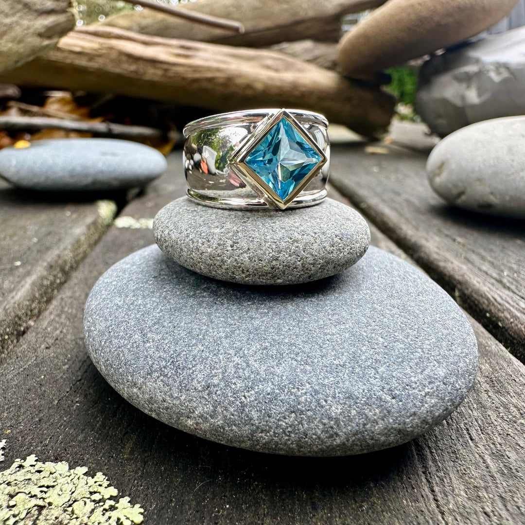 Blue topaz Bella ring
