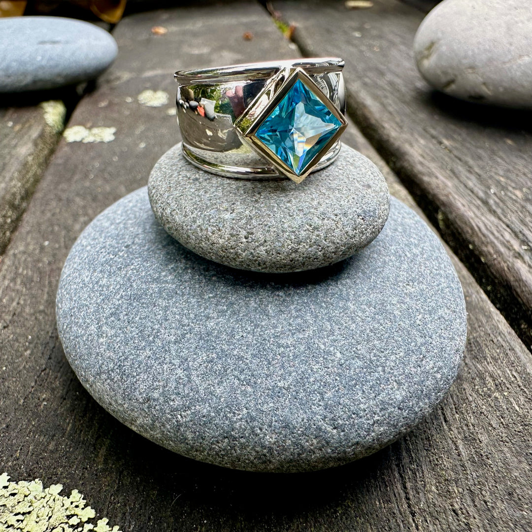 Blue topaz Bella ring