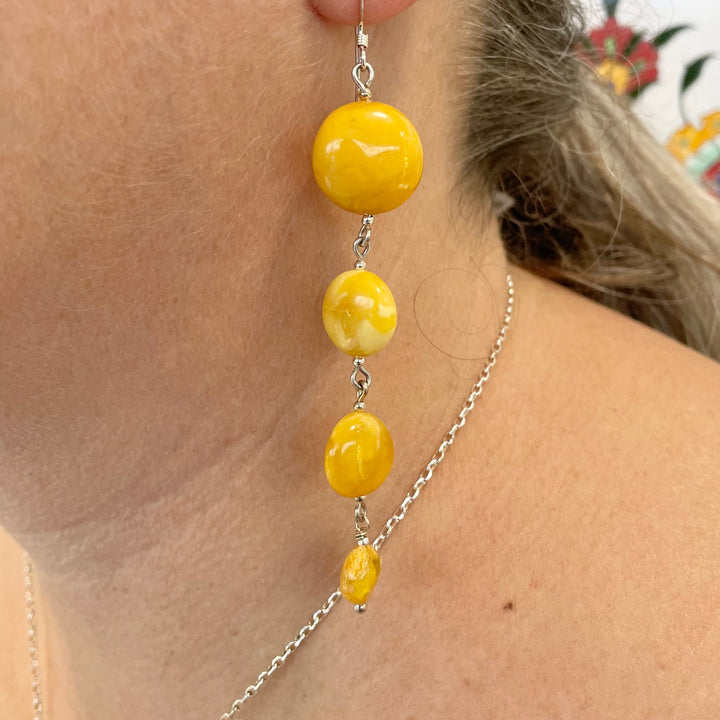 Butterscotch amber earrings