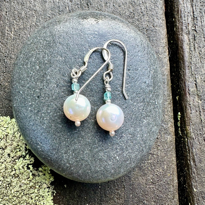 Set freshwater pearl & aquamarine