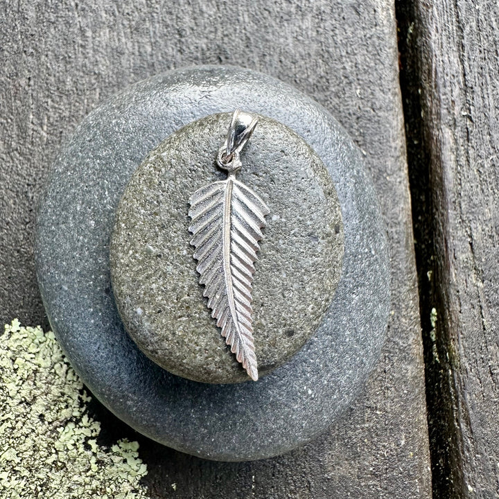 silver fern pendant