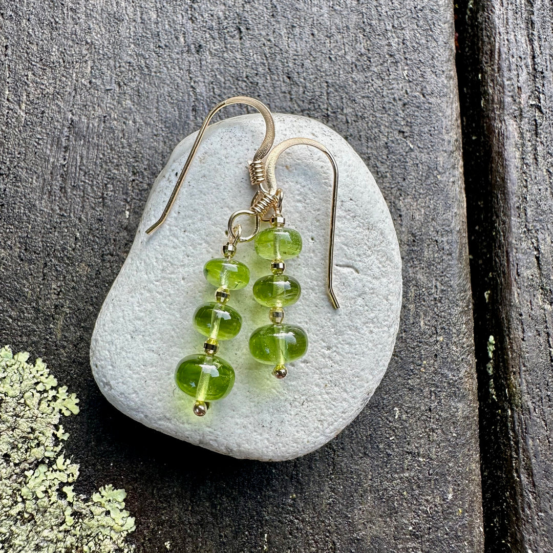 14ct peridot earrings