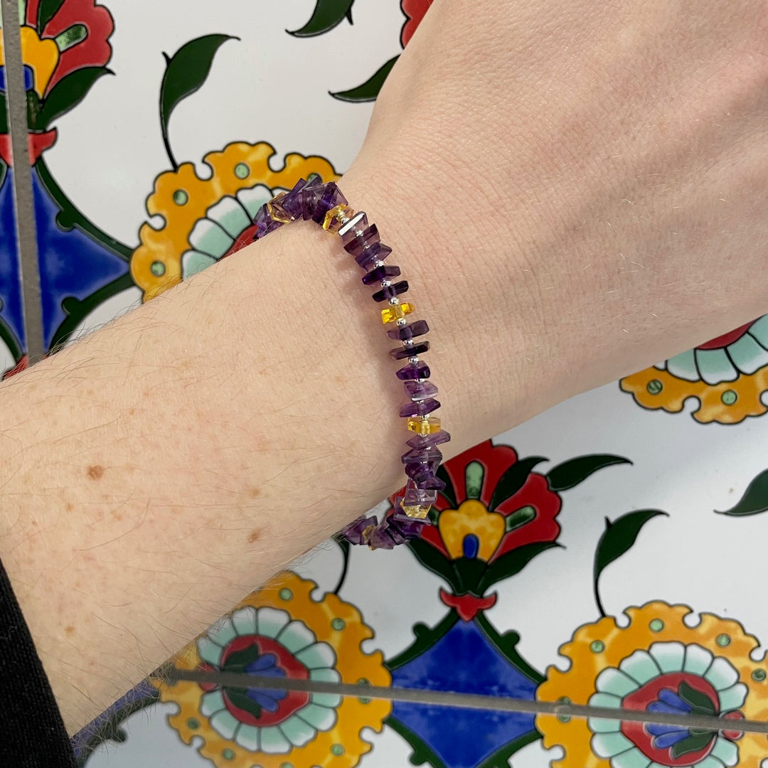 Amethyst & citrine bracelet