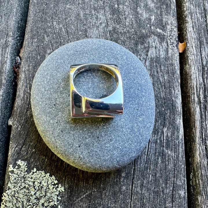 Modernist Danish sterling silver ring