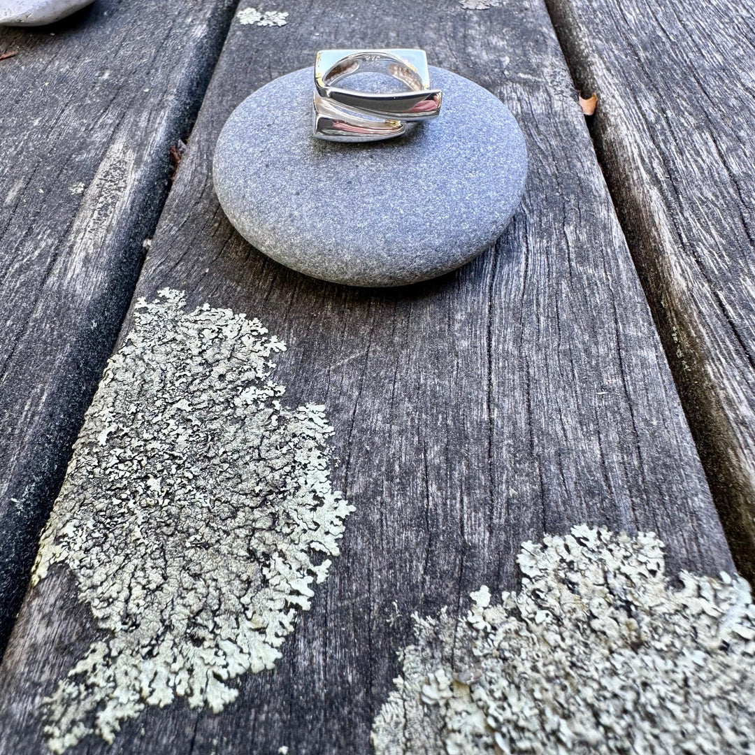 Modernist Danish sterling silver ring