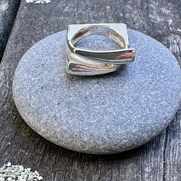 Modernist Danish sterling silver ring