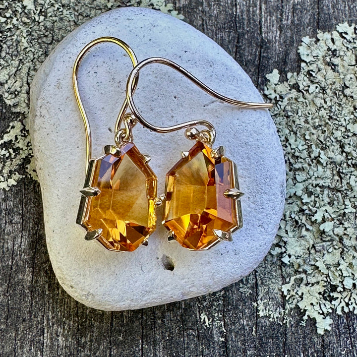 10.43ct Brazilian citrine earrings