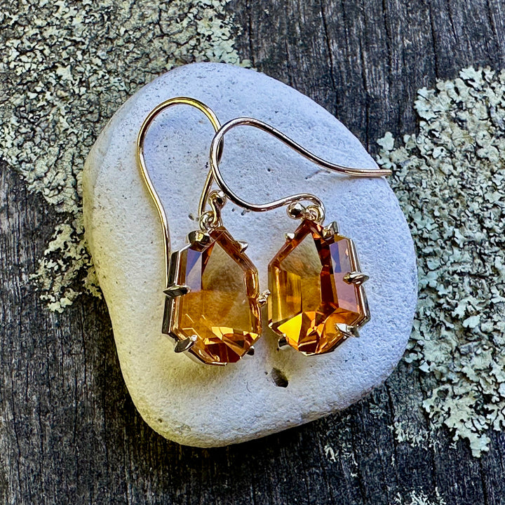 10.43ct Brazilian citrine earrings