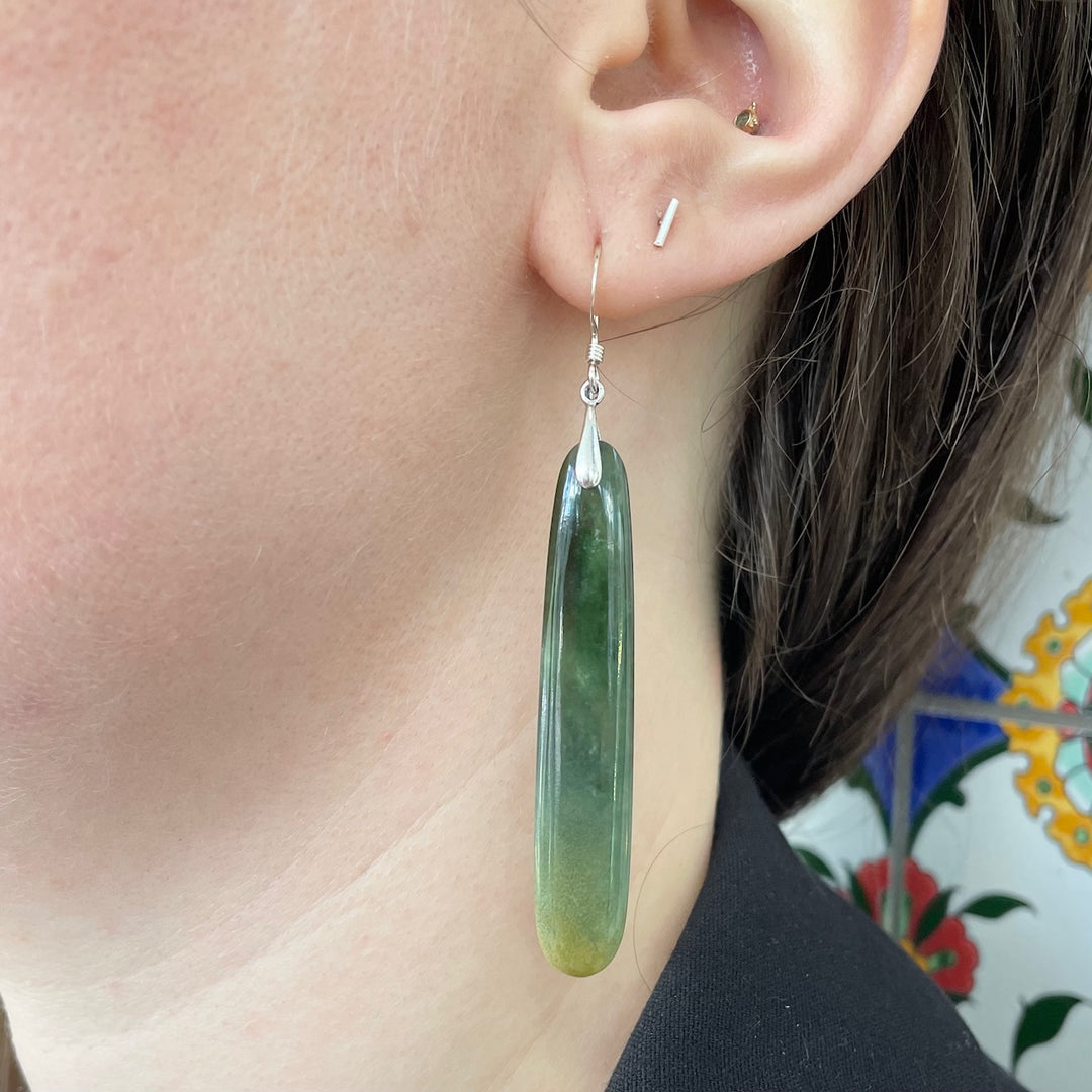Long marsden flower earrings