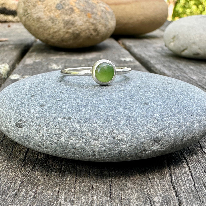 Sterling silver Pepe New Zealand pounamu ring
