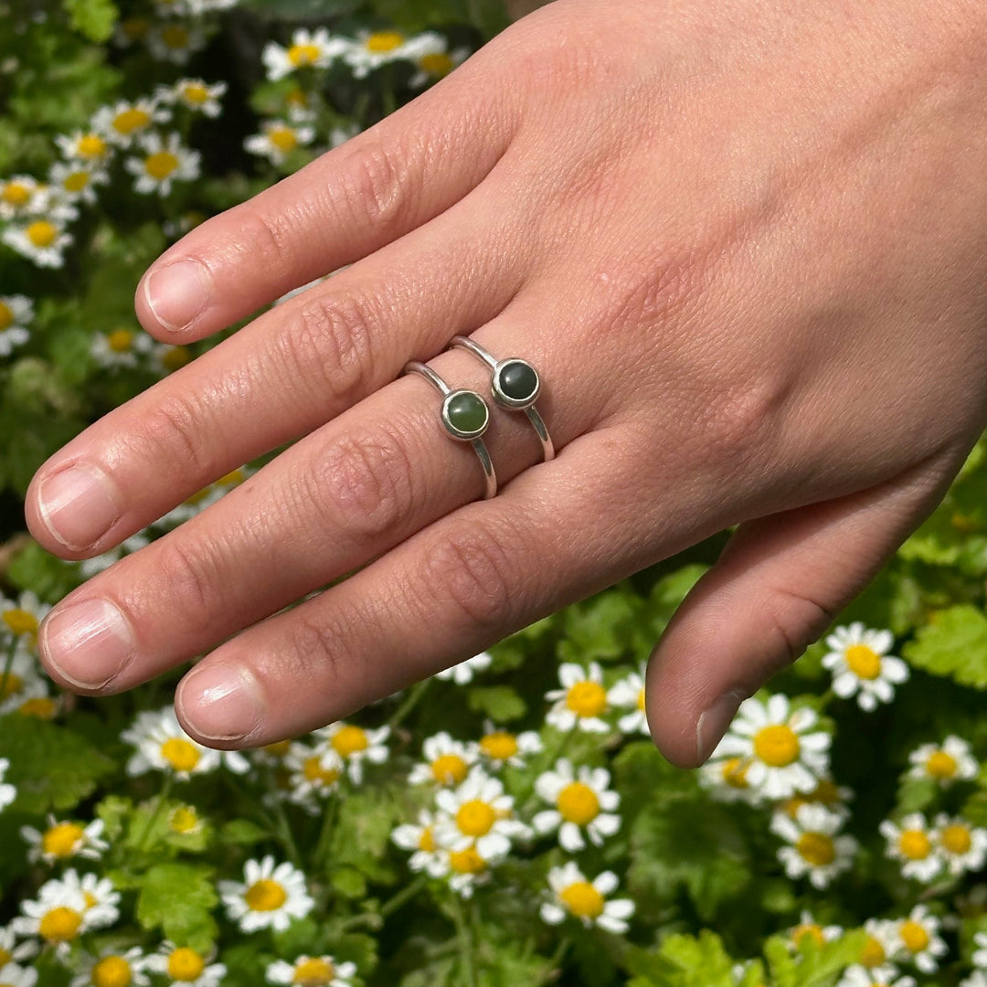 Sterling silver Pepe New Zealand pounamu ring