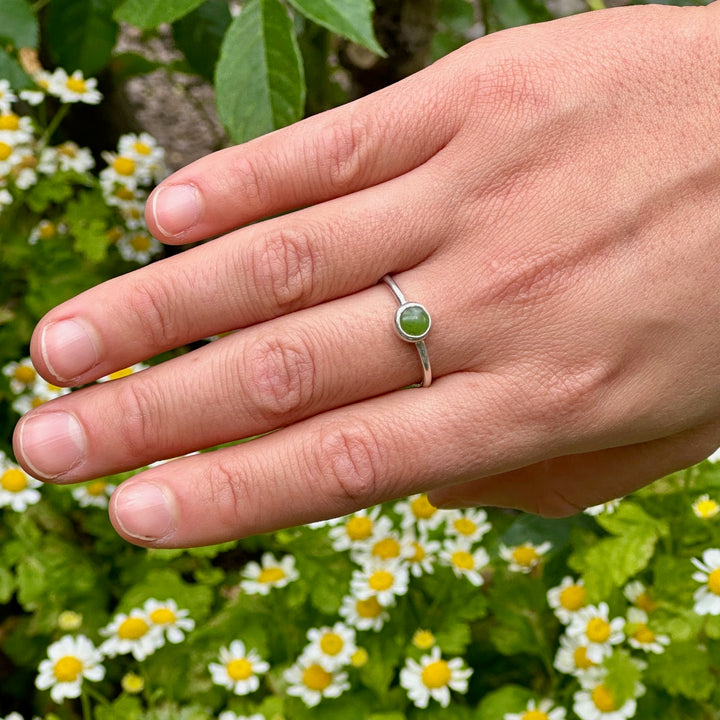 Sterling silver Pepe New Zealand pounamu ring