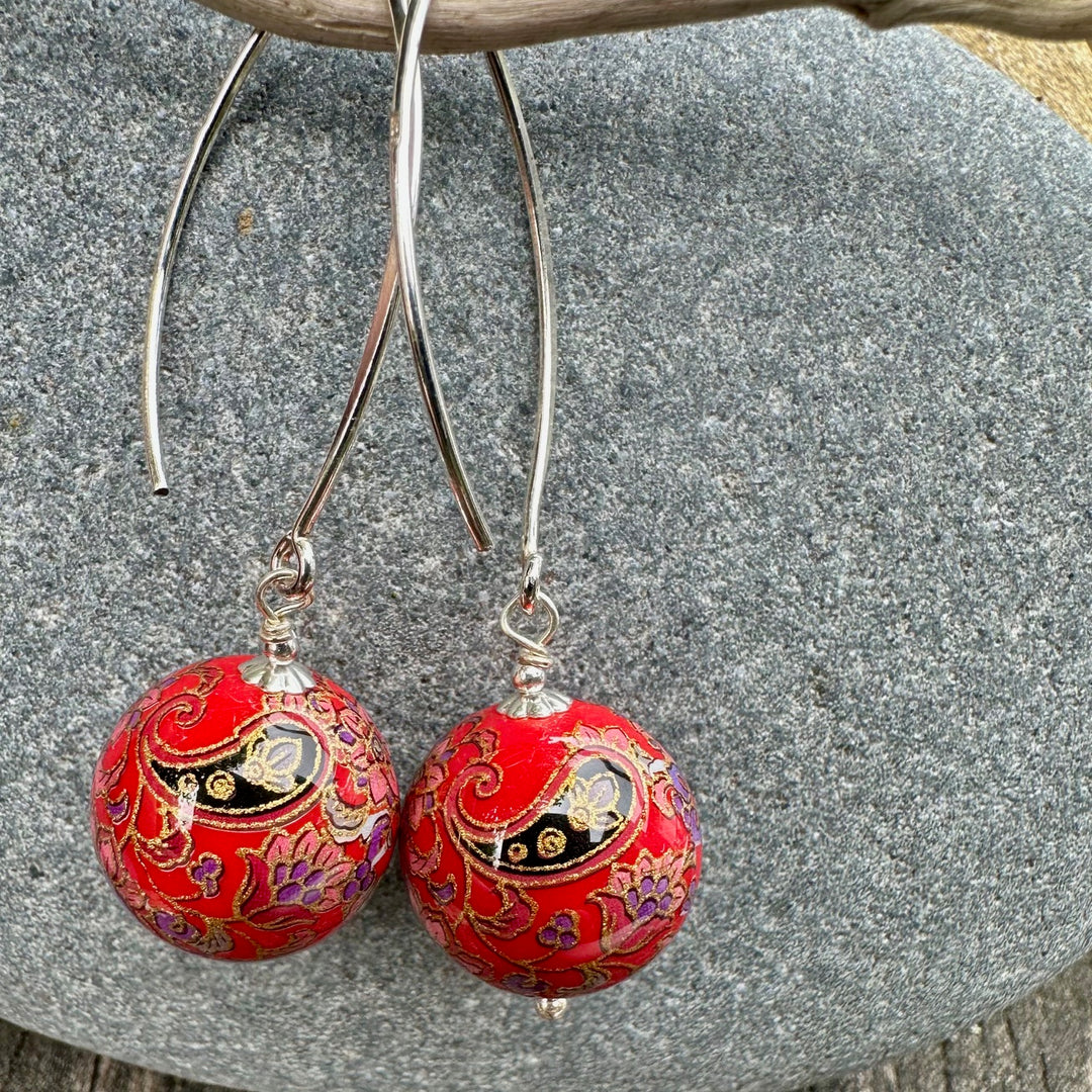 Japanese decal earrings