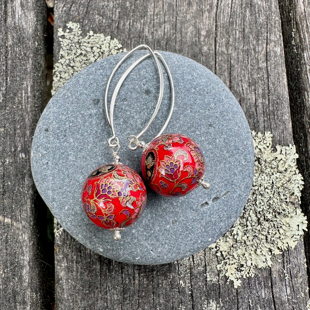 Japanese decal earrings