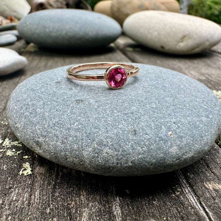Brazilian pink tourmaline ring