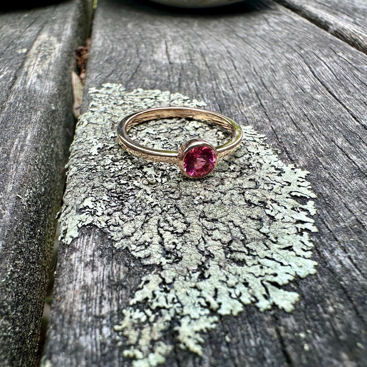 Brazilian pink tourmaline ring