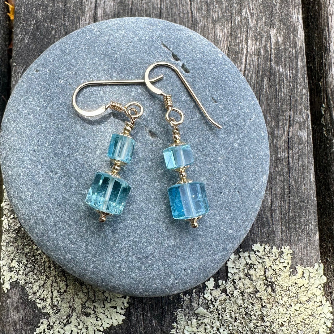 Brazilian aquamarine earrings