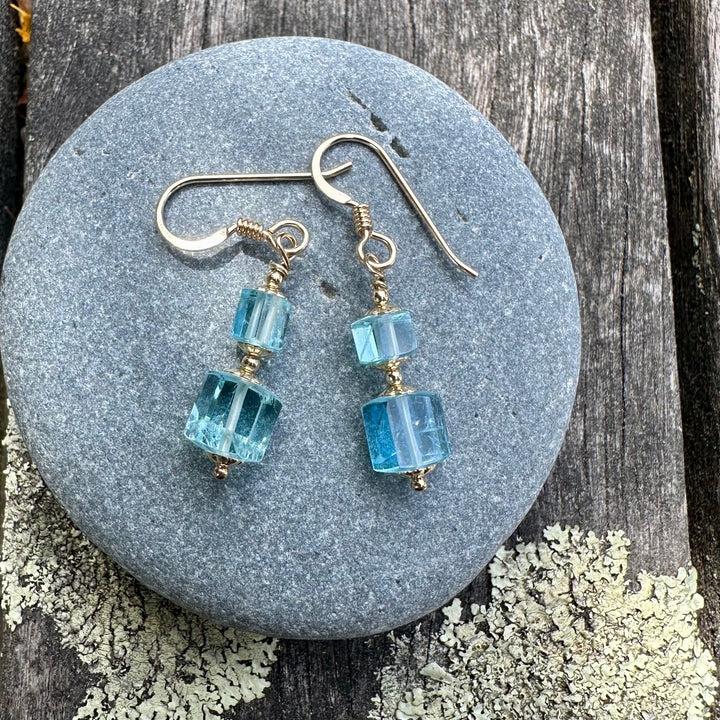Brazilian aquamarine earrings