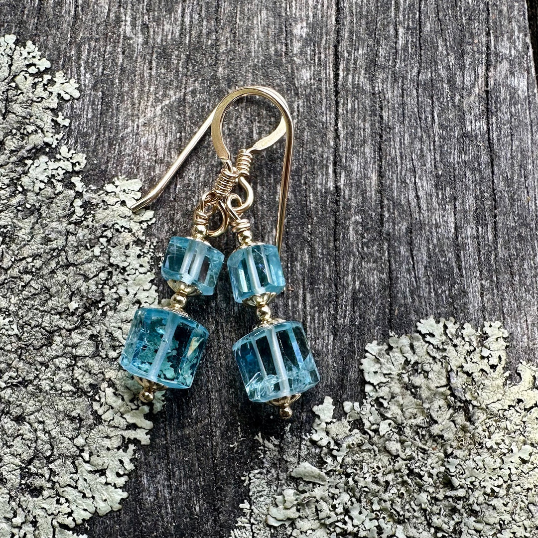 Brazilian aquamarine earrings