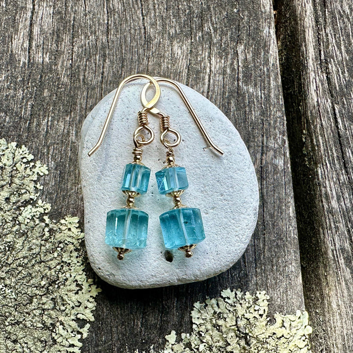 Brazilian aquamarine earrings