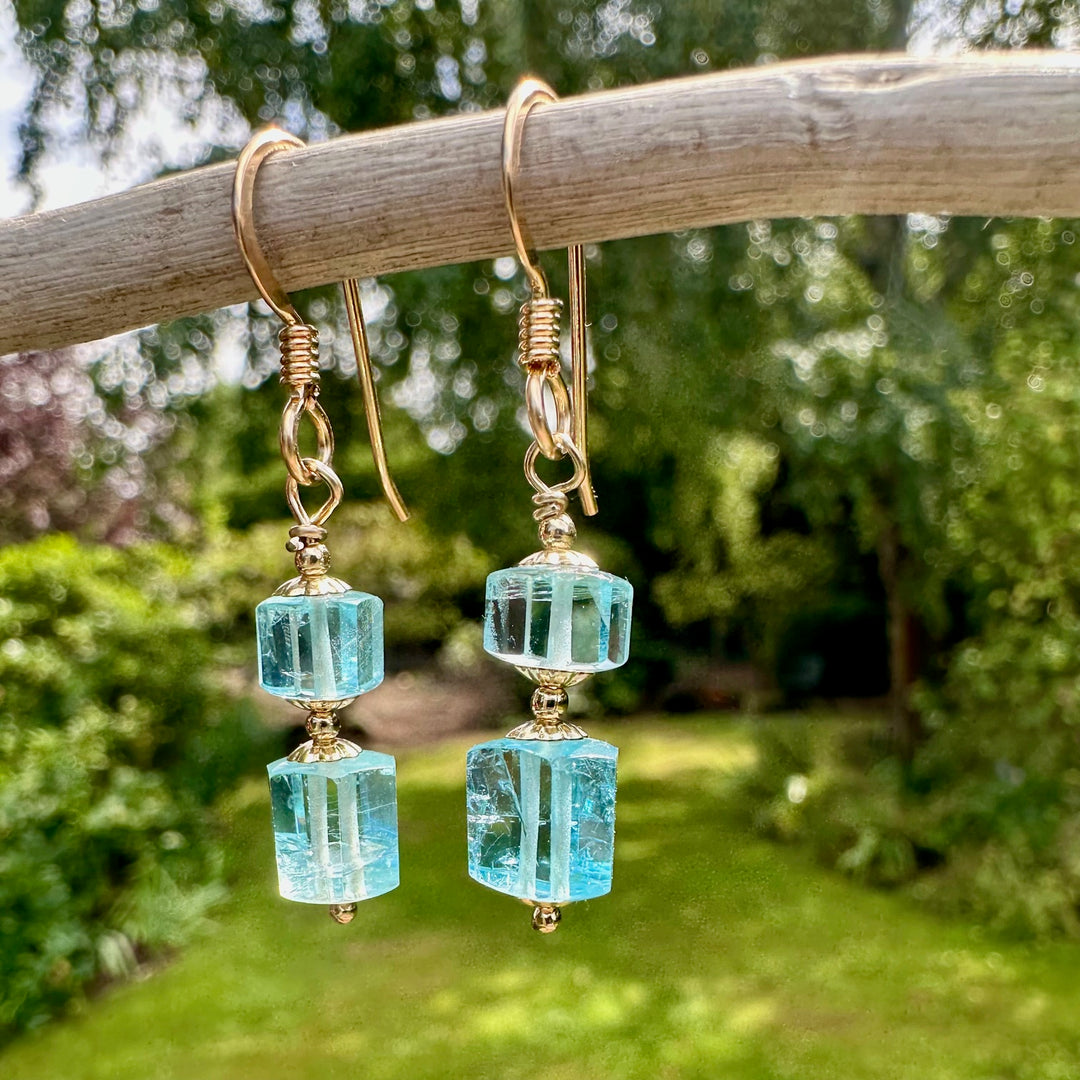 Brazilian aquamarine earrings