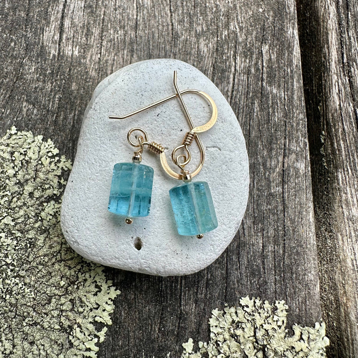 Brazilian aquamarine in 14ct gold