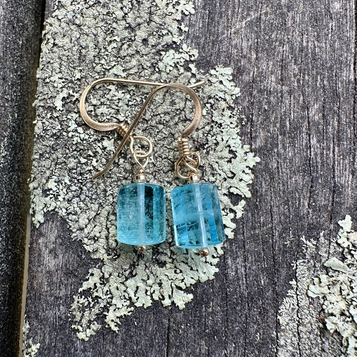 Brazilian aquamarine in 14ct gold