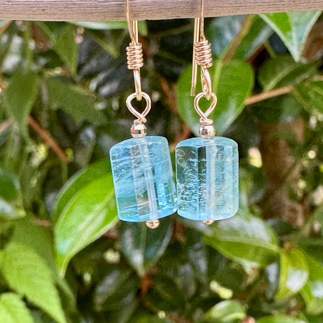 Brazilian aquamarine in 14ct gold