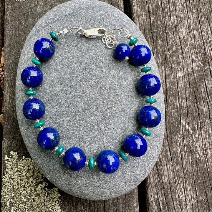 lapis lazuli & turquoise bracelet