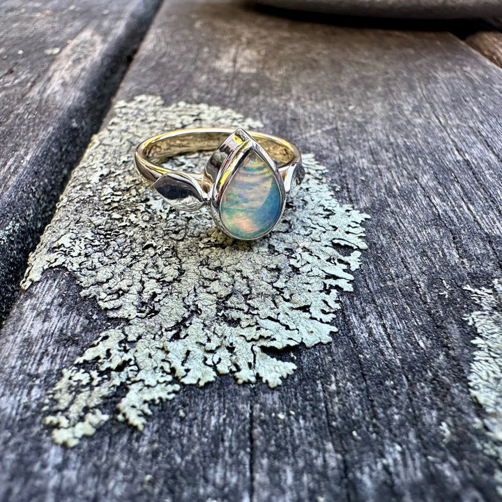 .95ct Australian crystal opal Amore ring