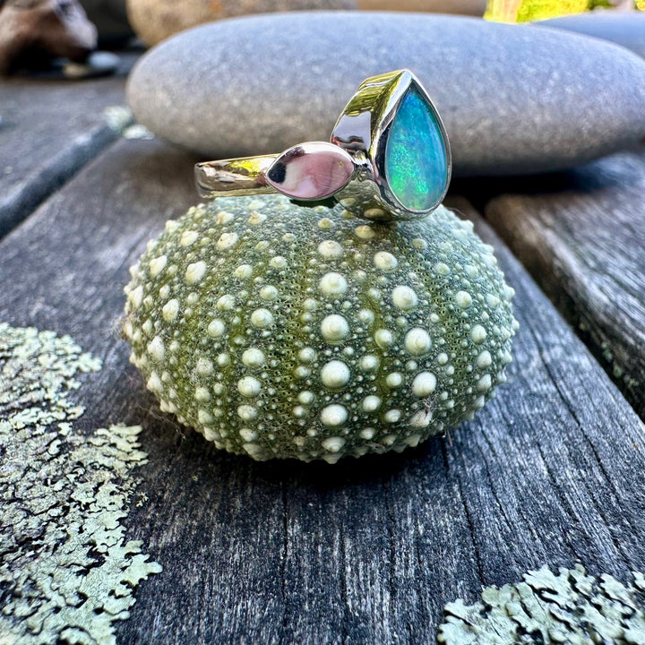 .95ct Australian crystal opal Amore ring