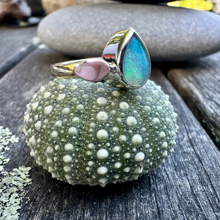 .95ct Australian crystal opal Amore ring