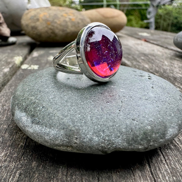 18mm Dragons breath ring in sterling silver