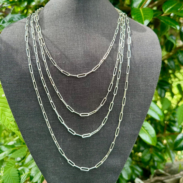 3.8mm Sterling Silver Paper Clip Chain