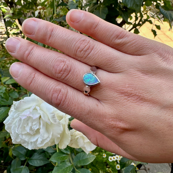 .95ct Australian crystal opal Amore ring