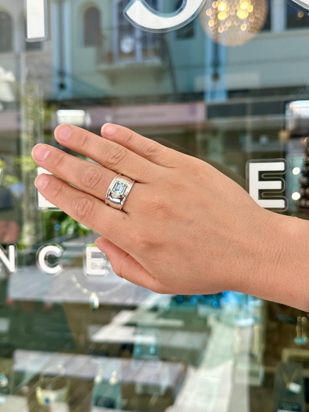 Aquamarine Bella ring