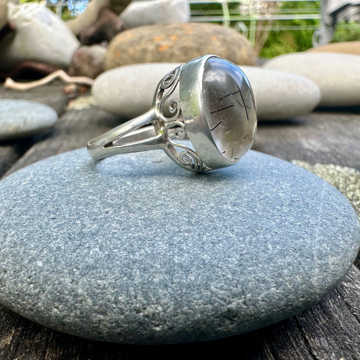 rutilated quartz ring