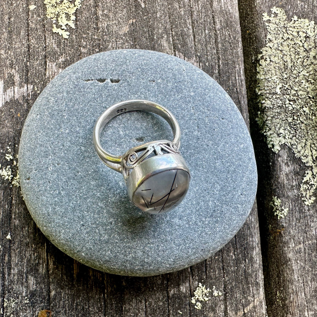 rutilated quartz ring