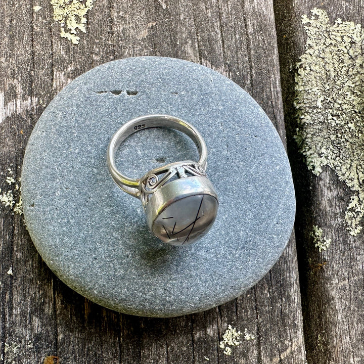 rutilated quartz ring