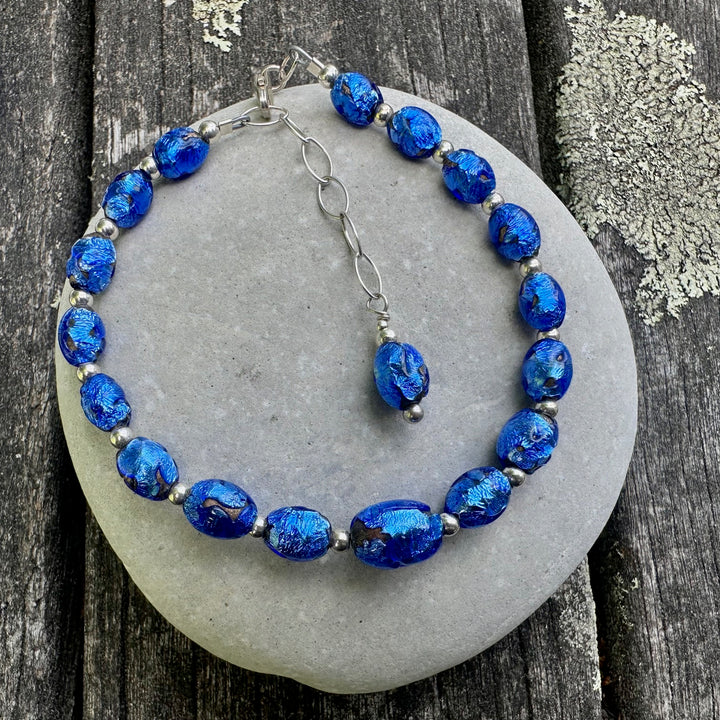 Vintage czech foil glass bracelet