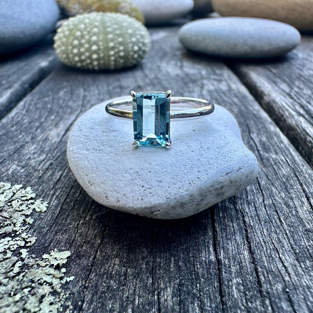 1.3ct Brazilian aquamarine ring