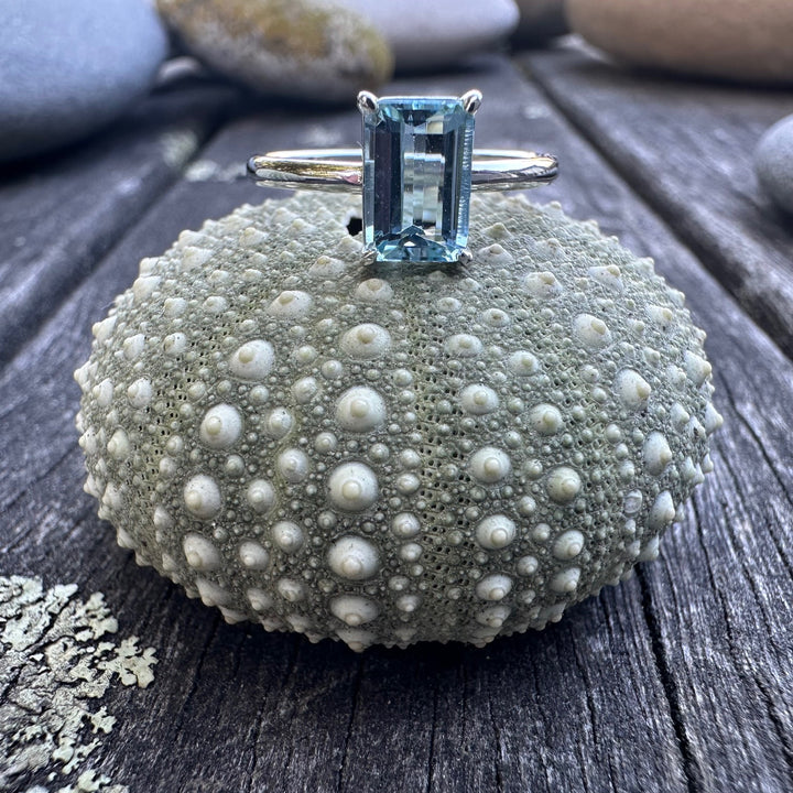 1.3ct Brazilian aquamarine ring