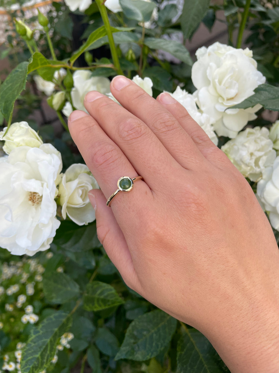 9ct yellow gold  pepe pounamu ring